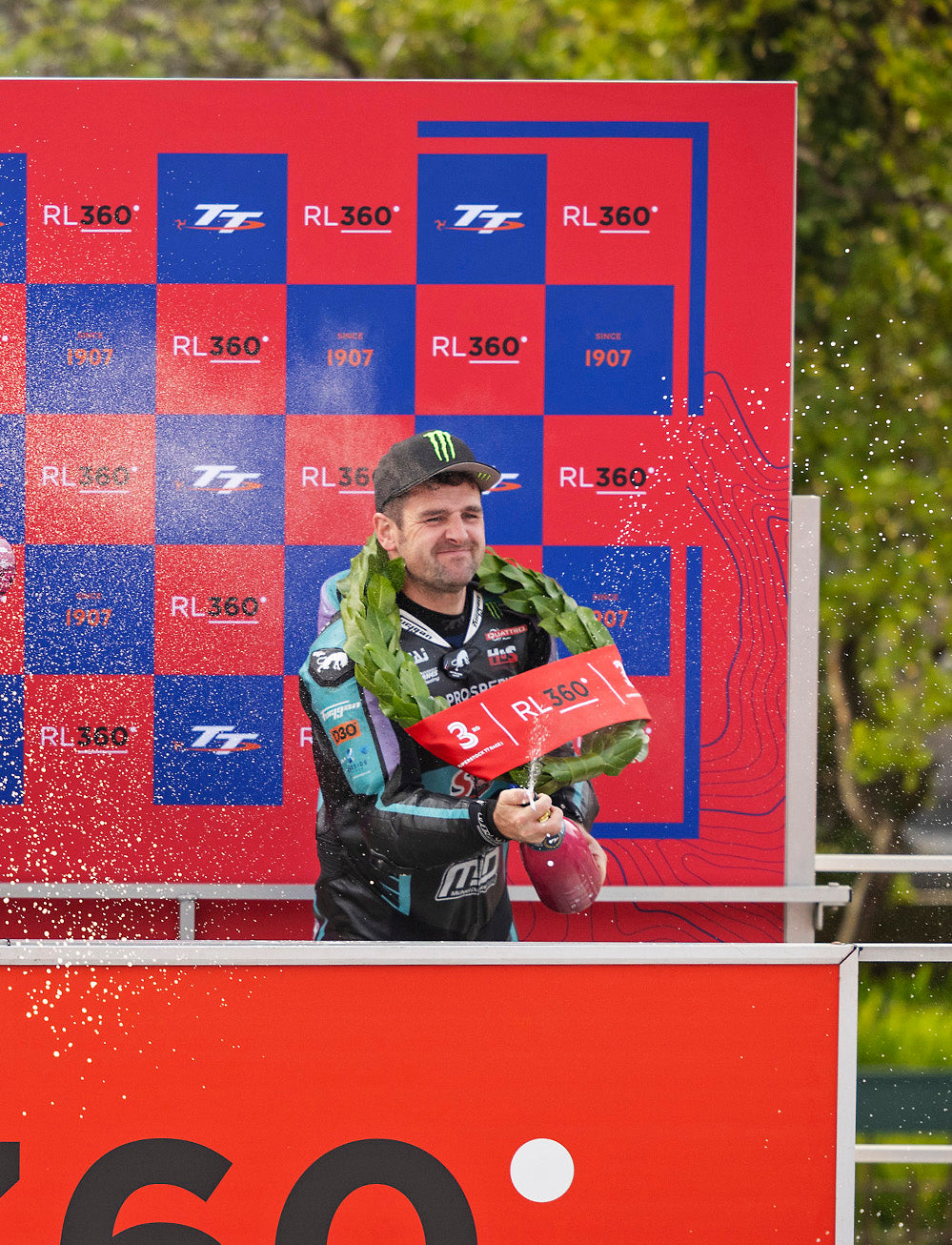 Isle of Man TT Races 2025 RL360 Superstock TT Race 1 Podium Backdrop